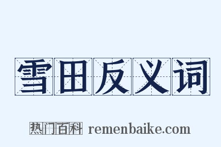 雪田反义词是什么意思的图片